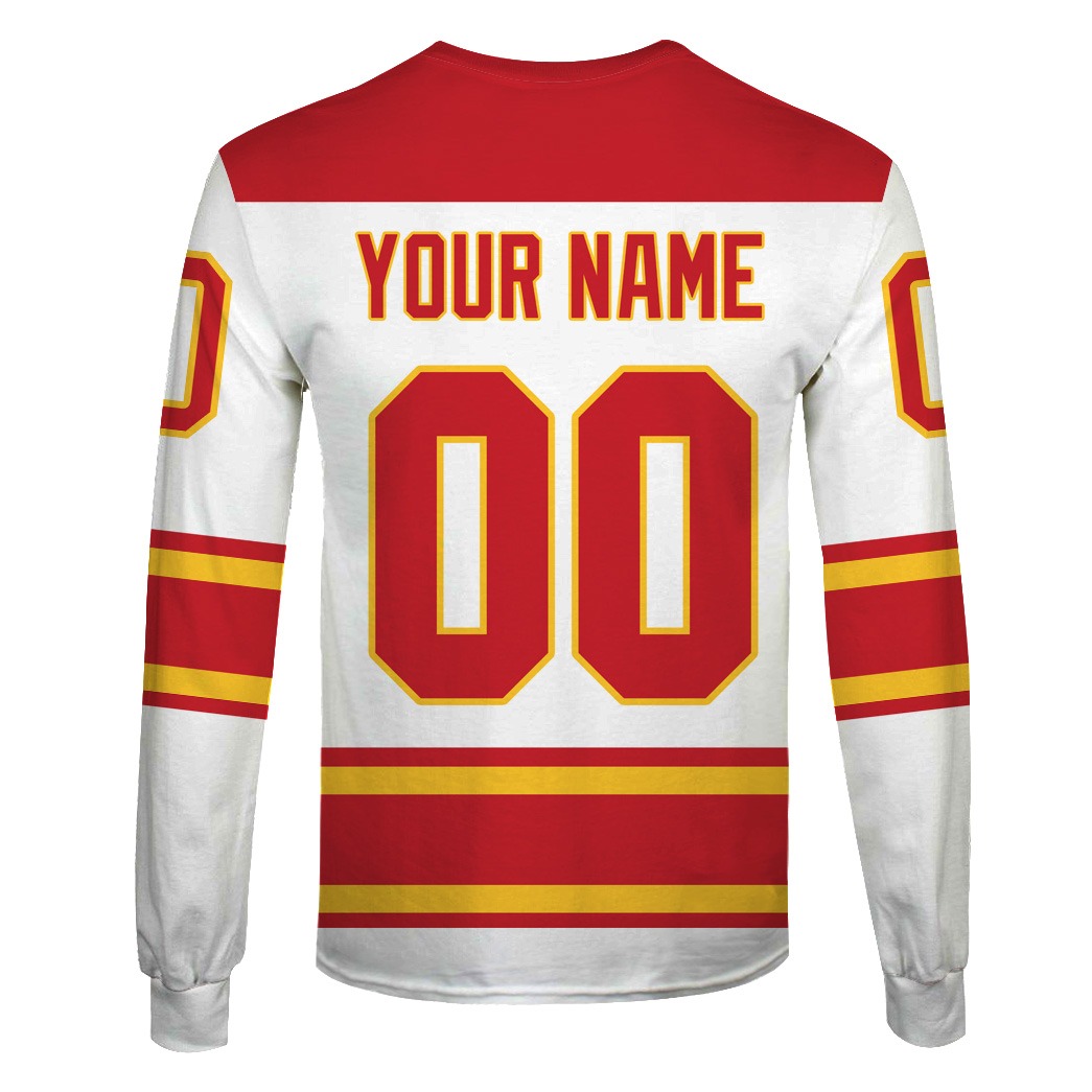 Custom ATLANTA FLAMES CALGARY FLAMES 70s Vintage Away Sweatshirt Hoodie 3D  - Bring Your Ideas, Thoughts And Imaginations Into Reality Today