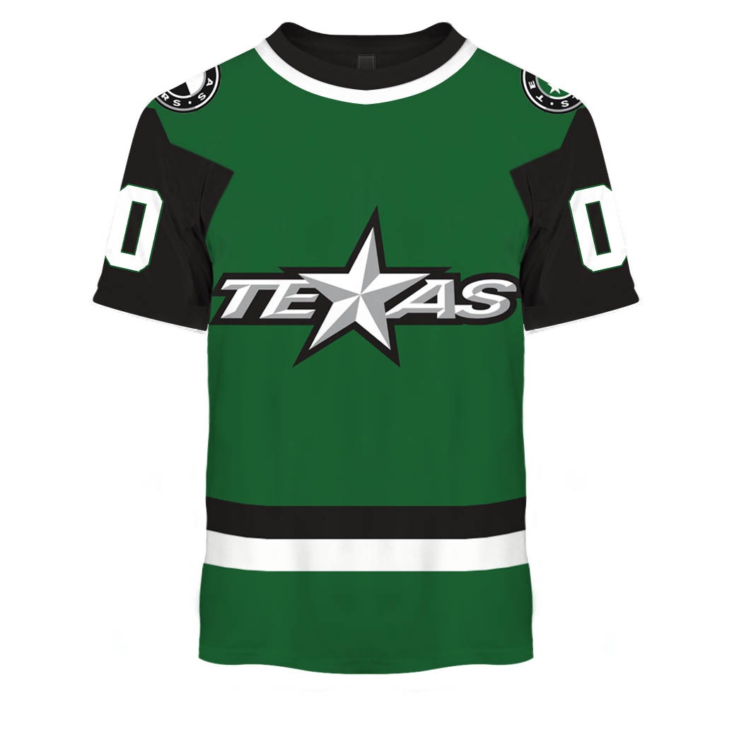 Personalized AHL American Hockey League Texas Stars Green Jersey