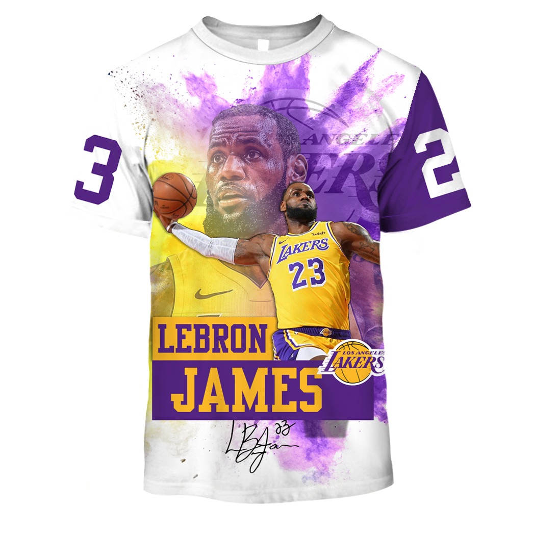 Los Angeles Lakers Lebron James 3D Hoodie For Men Women - T-shirts Low Price
