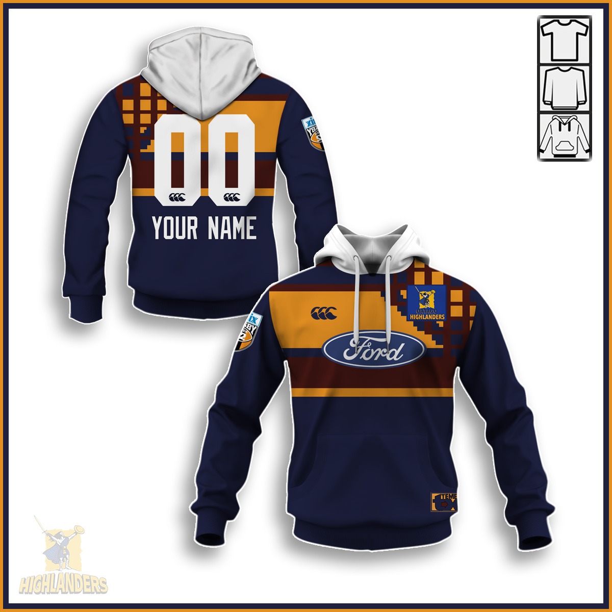 Personalised Super Rugby 2021 OTAGO HIGHLANDERS Home Jersey -  OldSchoolThings - Personalize Your Own New & Retro Sports Jerseys, Hoodies,  T Shirts