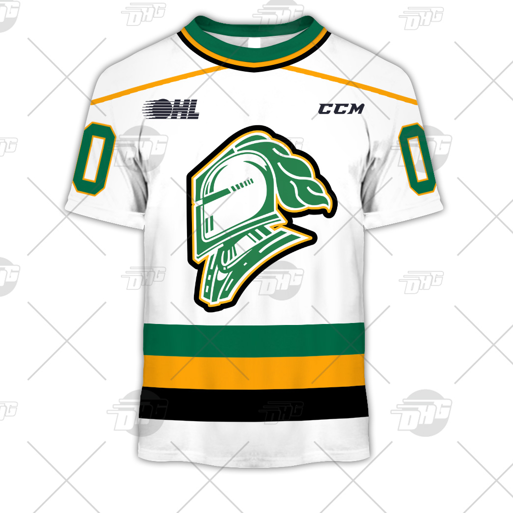 Customize OHL London Knights 2021/22 White Hockey Jersey - WanderGears