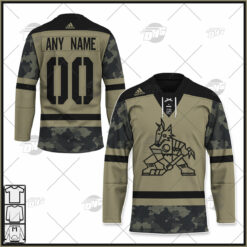 NHL Arizona Coyotes Custom Name Number Camo Military Appreciation