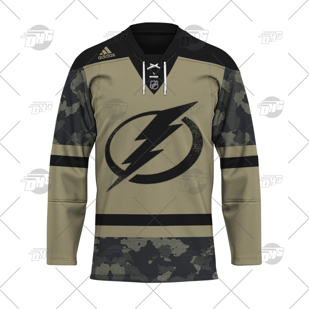 Tampa Bay Lightning adidas Military Appreciation Authentic Practice Jersey  - Camo