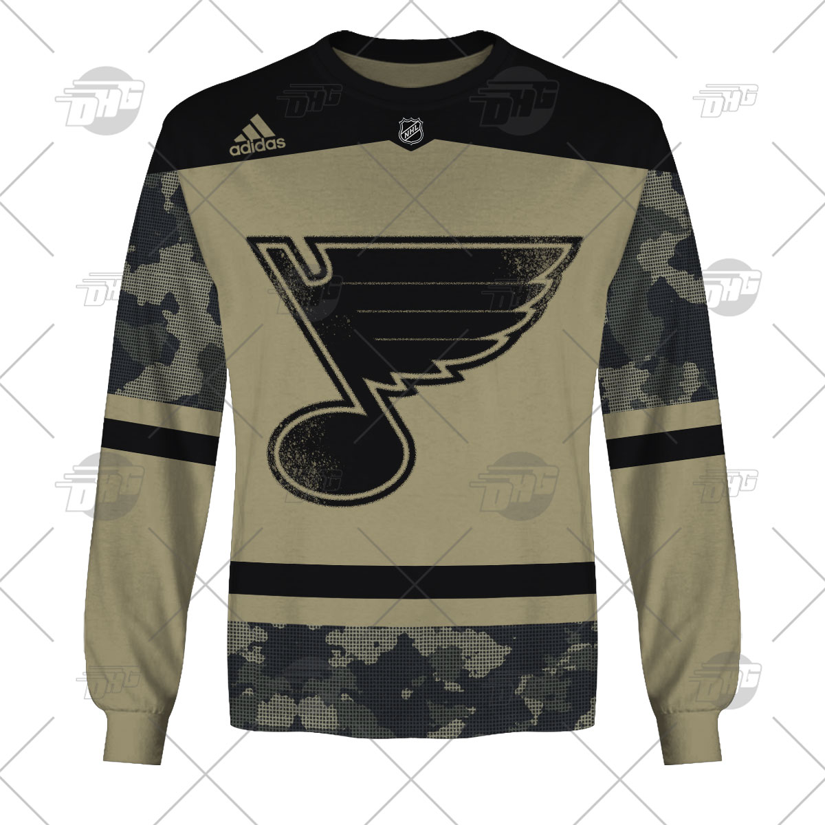 Custom St Louis Blues Camo Military Appreciation NHL Shirt Hoodie 3D -  Bring Your Ideas, Thoughts And Imaginations Into Reality Today