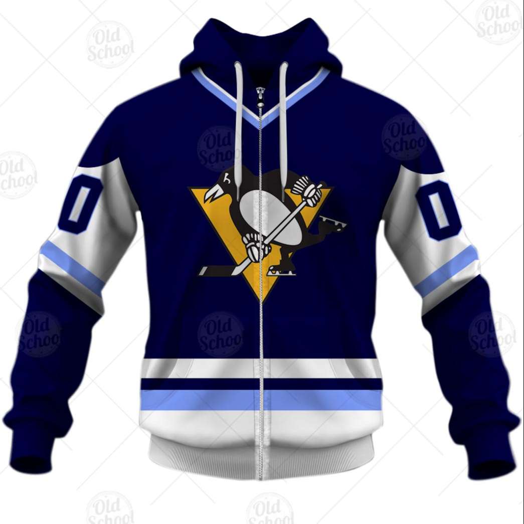 Personalized Vintage NHL Pittsburgh Penguins Navy Blue Jersey - WanderGears