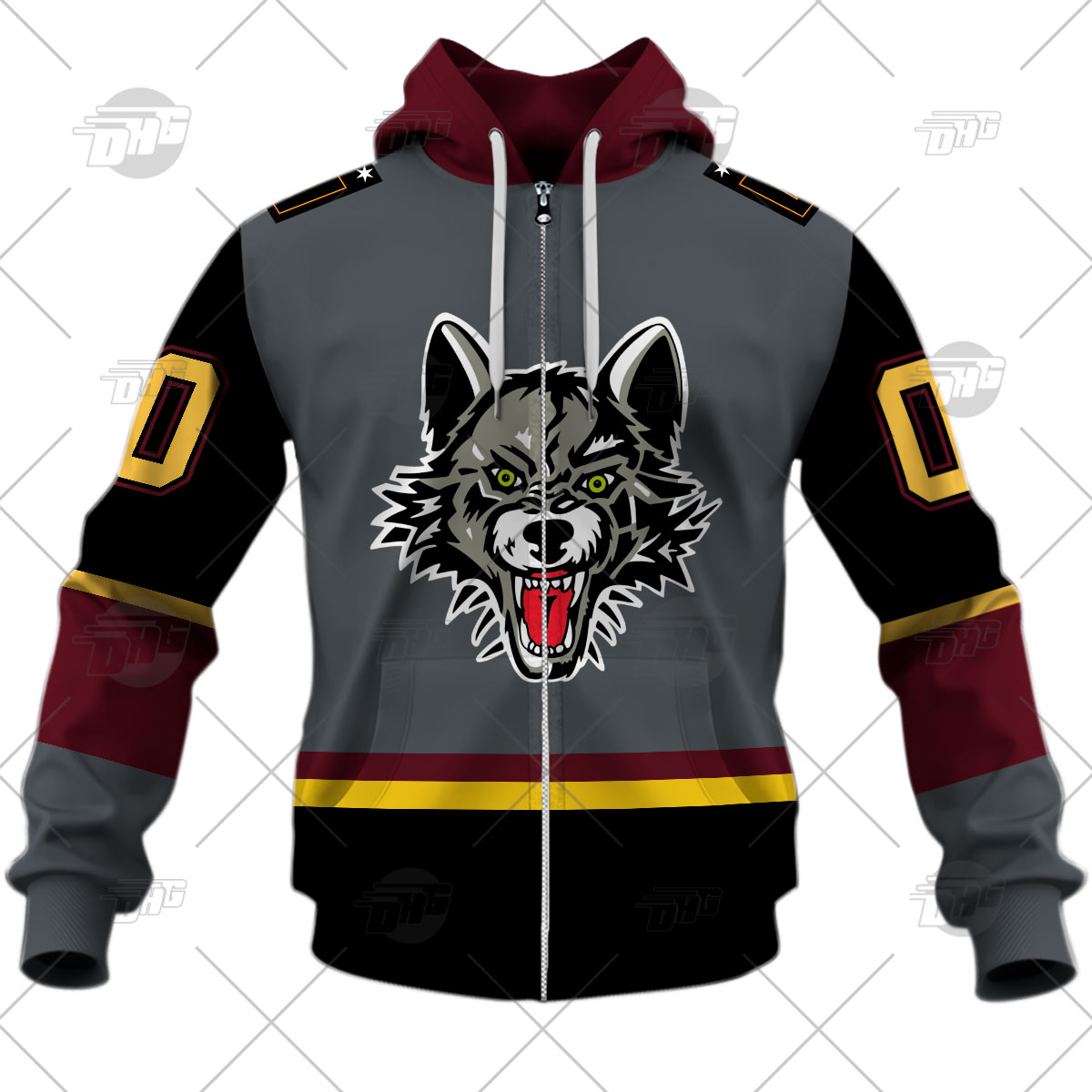 Personalise AHL CCM Quicklite Chicago Wolves 2022 Storm Alternate
