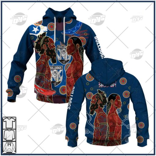 NRL Canterbury Bulldogs Proud Indigenous Australian NAIDOC 2022 Style Shirt Hoodie Best Sales