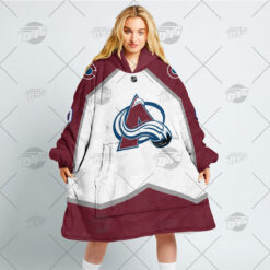 NHL Colorado Avalanche Personalized oodie blanket hoodie snuggie hoodies  for all family - Beautee POD