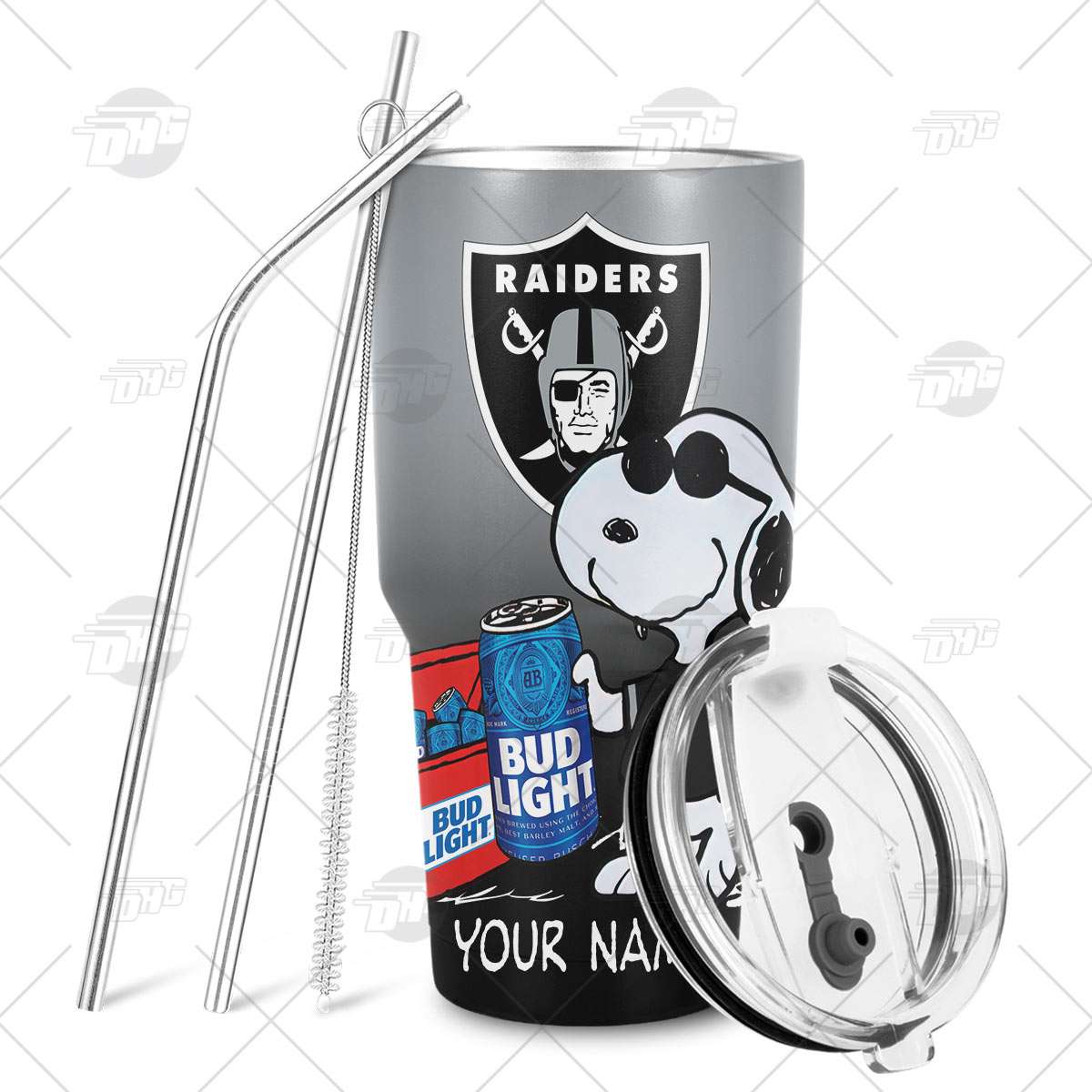 Personalized NFL Las Vegas Raiders Snoopy BUD LIGHT Beer Lover Stainless  Steel Tumbler 20oz 30oz Bestseller - WanderGears