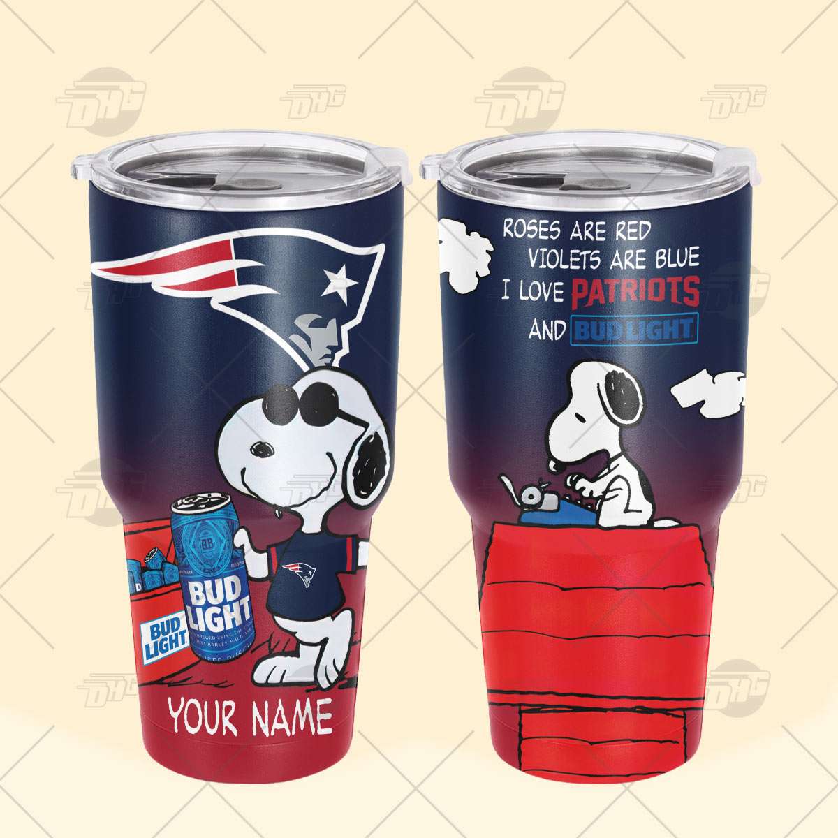 New England Patriots Tumbler With Straw Custom Snoopy Woodstock Gift -  Personalized Gifts: Family, Sports, Occasions, Trending