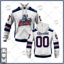 The best selling] Personalized AHL Hartford Wolf Pack White jersey Style  Classic Shirt