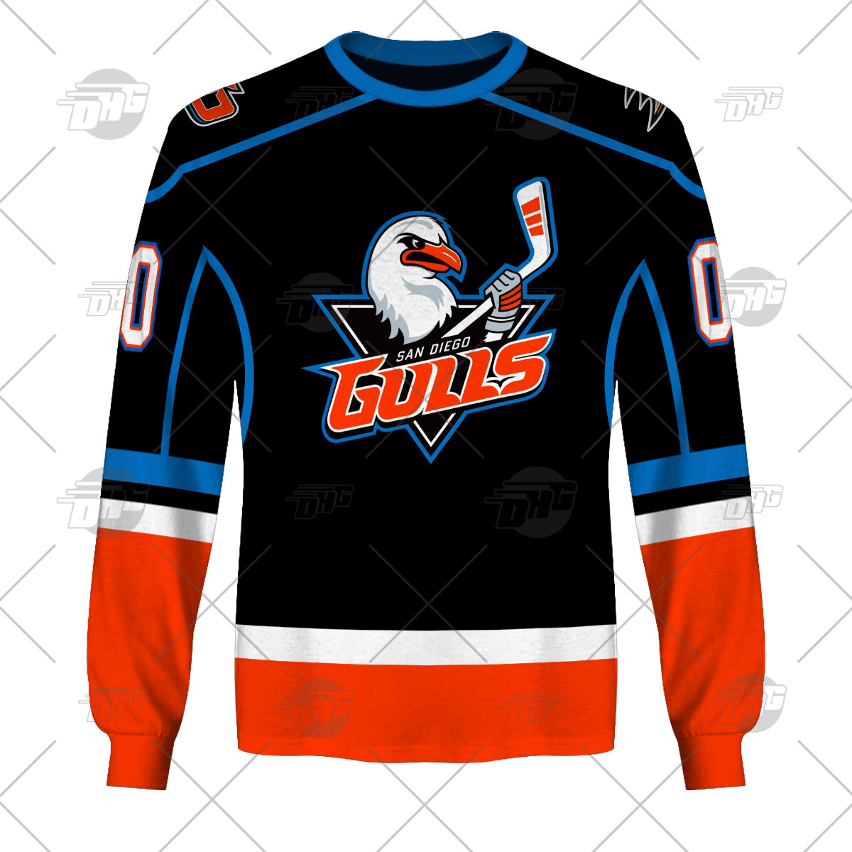 Customized AHL San Diego Gulls Premier Jersey Black - WanderGears