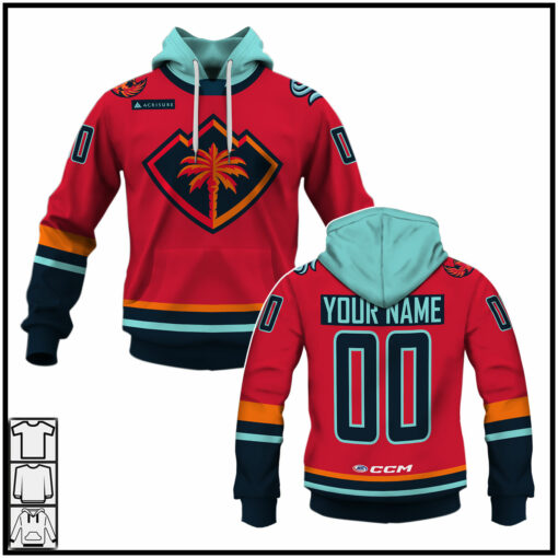 Personalized Coachella Valley Firebirds Authentic Third Red Alert CCM Jersey